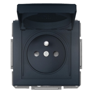 Asfora Zásuvka 2P+PE 250V 16A, clonky, IP44, antracit SCHNEIDER EPH2800671
