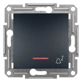 Asfora Tlačítko 'zvonek'orientační kontrolka 1/0So antracit SCHNEIDER EPH1700171