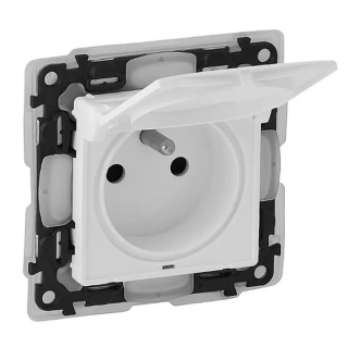 Valena Life zásuvka 2p+t s clonkami ip44 bílá Legrand 753179