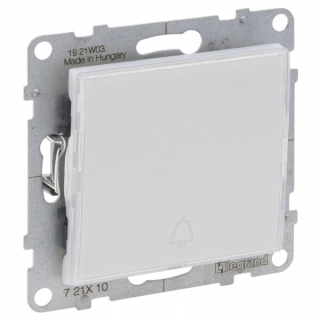 LEGRAND 721110 SUNO tlačítko s držákem štítku podsvětlené, bílá