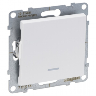LEGRAND 721114 SUNO spínač č.1 se signalizačním podsvětlením 16A, bílá