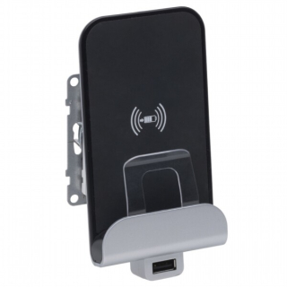 LEGRAND 721134 SUNO indukční nabíječka + USB nabíječka, bílá