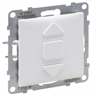 LEGRAND 721138 SUNO tlačítkový spínač ovládání žaluzií 6a - 250V, bílá
