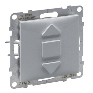 LEGRAND 721338 SUNO tlačítkový spínač ovládání žaluzií 6A - 250V, hliník