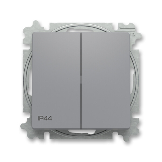 ABB 3559T-A52940 241 ZONI Přepínač dvojitý střídavý, s krytem, řazení 6+6, IP44 šedá
