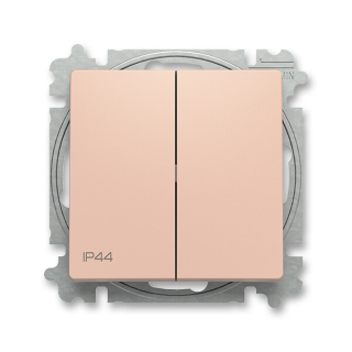 ABB 3559T-A52940 242 ZONI Přepínač dvojitý střídavý, s krytem, řazení 6+6, IP44 pudrová