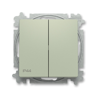 ABB 3559T-A52940 243 ZONI Přepínač dvojitý střídavý, s krytem, řazení 6+6, IP44 olivová