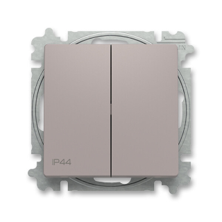 ABB 3559T-A52940 244 ZONI Přepínač dvojitý střídavý, s krytem, řazení 6+6, IP44 greige