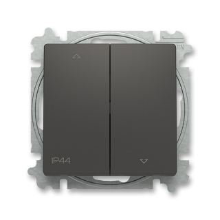 ABB 3559T-A88940 237 ZONI Ovládač žaluziový, s krytem, řazení 1/0+1/0, IP44 matná černá