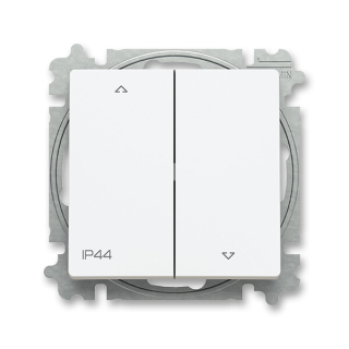 ABB 3559T-A88940 240 ZONI Ovládač žaluziový, s krytem, řazení 1/0+1/0, IP44 matná bílá