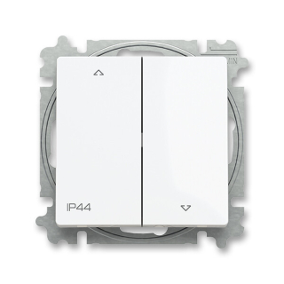 ABB 3559T-A88940 500 ZONI Ovládač žaluziový, s krytem, řazení 1/0+1/0, IP44 bílá