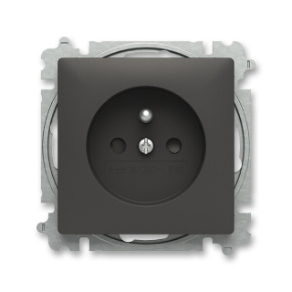 ABB 6619T-A06657 237 ZONI Zásuvka jednonásobná, s cl. matná černá