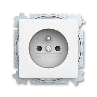 ABB 6619T-A06657 240 ZONI Zásuvka jednonásobná, s cl. matná bílá