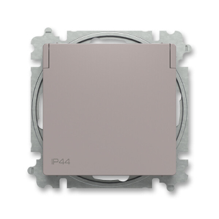 ABB 6619T-A06995 244 ZONI Zásuvka jednonásobná, s cl., s víčkem, IP44 greige