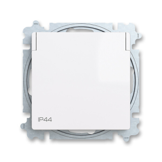 ABB 6619T-A06995 500 ZONI Zásuvka jednonásobná, s cl., s víčkem, IP44 bílá