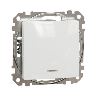 SCHNEIDER SDD111111L SEDNA Tlačítko 1/0 or.kontrolka, bílá