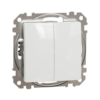 SCHNEIDER SDD111118 SEDNA Tlačítko dvojité 1/0+1/0, bílá