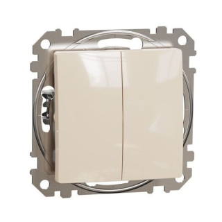 SCHNEIDER SDD112108 SEDNA Přepínač dvojitý střídavý ř.6+6, béžová