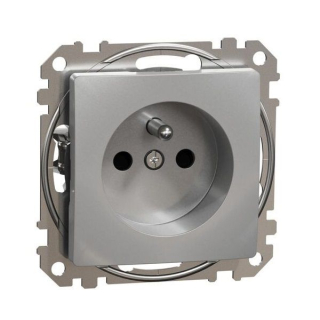 SCHNEIDER SDD113011 SEDNA Zásuvka 230V 16A clonky šroubová, alu