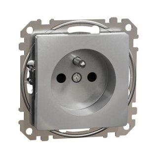 SCHNEIDER SDD113012 SEDNA Zásuvka 230V 16A clonky bezšroubová, alu