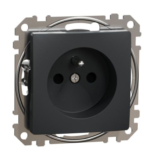 SCHNEIDER SDD114012 SEDNA Zásuvka 230V 16A clonky bezšroubová, Antracit