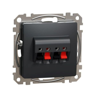 SCHNEIDER SDD114411 SEDNA Zásuvka reproduktorová dvojitá, antracit