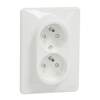 SCHNEIDER SDD311211C SEDNA Zásuvka dvojnásobná 230V 16A, bílá