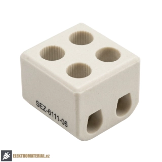 SEZ 6111-06 Spojka svítidlová keramická 2x4mm