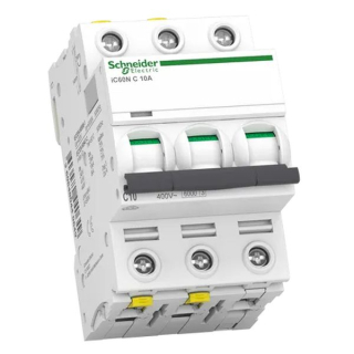 SCHNEIDER A9F04310 Acti9 Jistič iC60N 3P 10A C 6kA