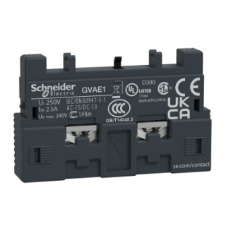 SCHNEIDER GVAE1 Čelně mont. blok pomocných kontaktů pro GV2, 1Z nebo 1V