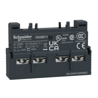 SCHNEIDER GVAE11 Čelně mont. blok pomocných kontaktů pro GV2, 1"Z" + 1"V"