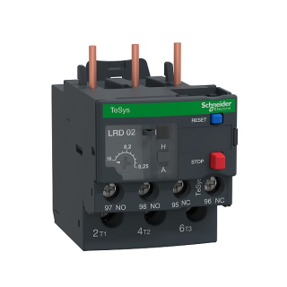 SCHNEIDER LRD02 Jisticí nadproudové relé tř.10A, pro stykače D09-D38, 0,16-0,25A