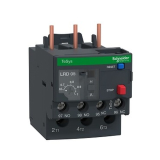 SCHNEIDER LRD05 Jisticí nadproudové relé tř.10A, pro stykače D09-D38, 0,63-1A