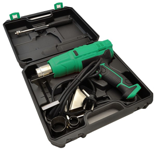 Horkovzdušná pistole Tracon HLF-02 v plastovém kufru + 5 příslušenství