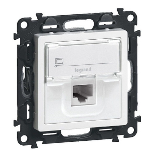 Valena Life datová zásuvka 1xRJ45 C5E UTP bílá Legrand 75C5UB1