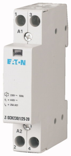EATON 193886 Z-SCH230/1/25-11 Instalační stykač, Uc=230V AC, In=25A, 1zap. 1vyp.