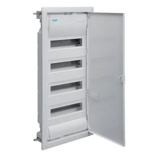 HAGER VH48NE Rozvodnice do dutých příček volta, 4-řadá, 48 + 8 mod.