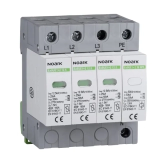 NOARK 105505 Ex9UE1+2 25 3PN 280 Svodič třída 1+2 (B+C),25 kA,280VAC,3+N