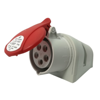Průmyslová nástěnná zásuvka IZN 1653 400V, IP44, 16A, 5-pól