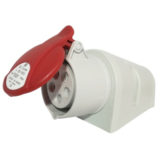 Průmyslová nástěnná zásuvka IZB 1653 400V, IP44, 16A, 5-pól bezšroubová