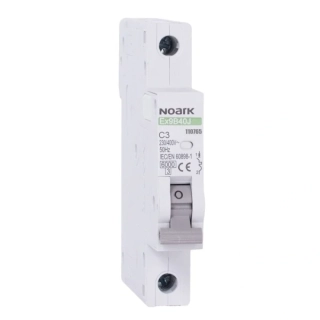 NOARK 110765 Ex9B40J 1P C3 Úzký instalační jistič 13,5 mm, 6 kA, char. C, 3 A, 1pól