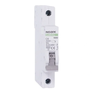 NOARK 110767 Ex9B40J 1P C6 Úzký instalační jistič 13,5 mm, 6 kA, char. C, 6 A, 1pól