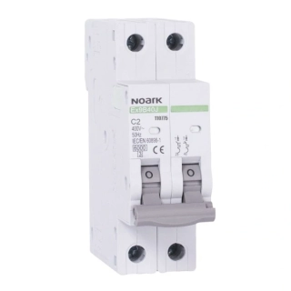 NOARK 110775 Ex9B40J 2P C2 Úzký instalační jistič 27 mm, 6 kA, char. C, 2 A, 2pól