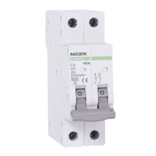 NOARK 110776 Ex9B40J 2P C3 Úzký instalační jistič 27 mm, 6 kA, char. C, 3 A, 2pól