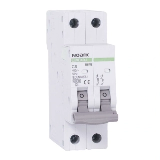 NOARK 110778 Ex9B40J 2P C6 Úzký instalační jistič 27 mm, 6 kA, char. C, 6 A, 2pól