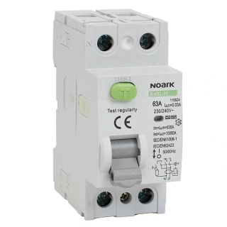 Noark 115622 Ex9L-H 2P 25A F 30mA Proudový chránič 10kA, 2-pól,25A, 30mA, F