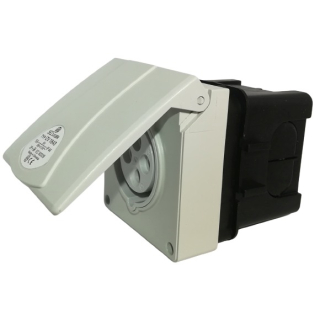Průmyslová vestavná zásuvka IZV 1643 400V, IP44, 16A, 4-pól