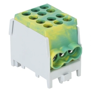 Tracon FLECU-25-16-3ZS Rozvodná svorka odbočná, na DIN lištu, zeleno-žlutá