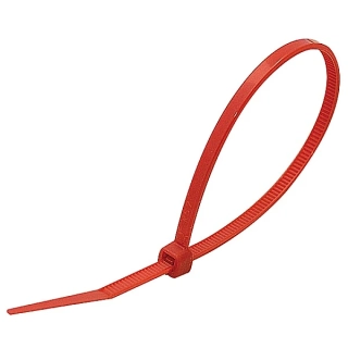 Tracon 150P Stahovací pásky, červené 140×3.6mm, D=2-36mm, PA6.6 balení 100 ks