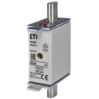 ETI 004181210 Pojistka nožová NV 00 C KOMBI 500V 40A gL-gG
